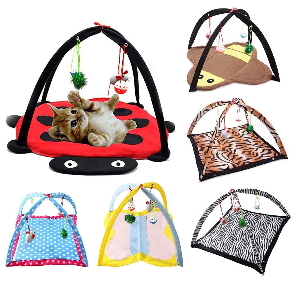 Cat Play Mat With Arch Toys