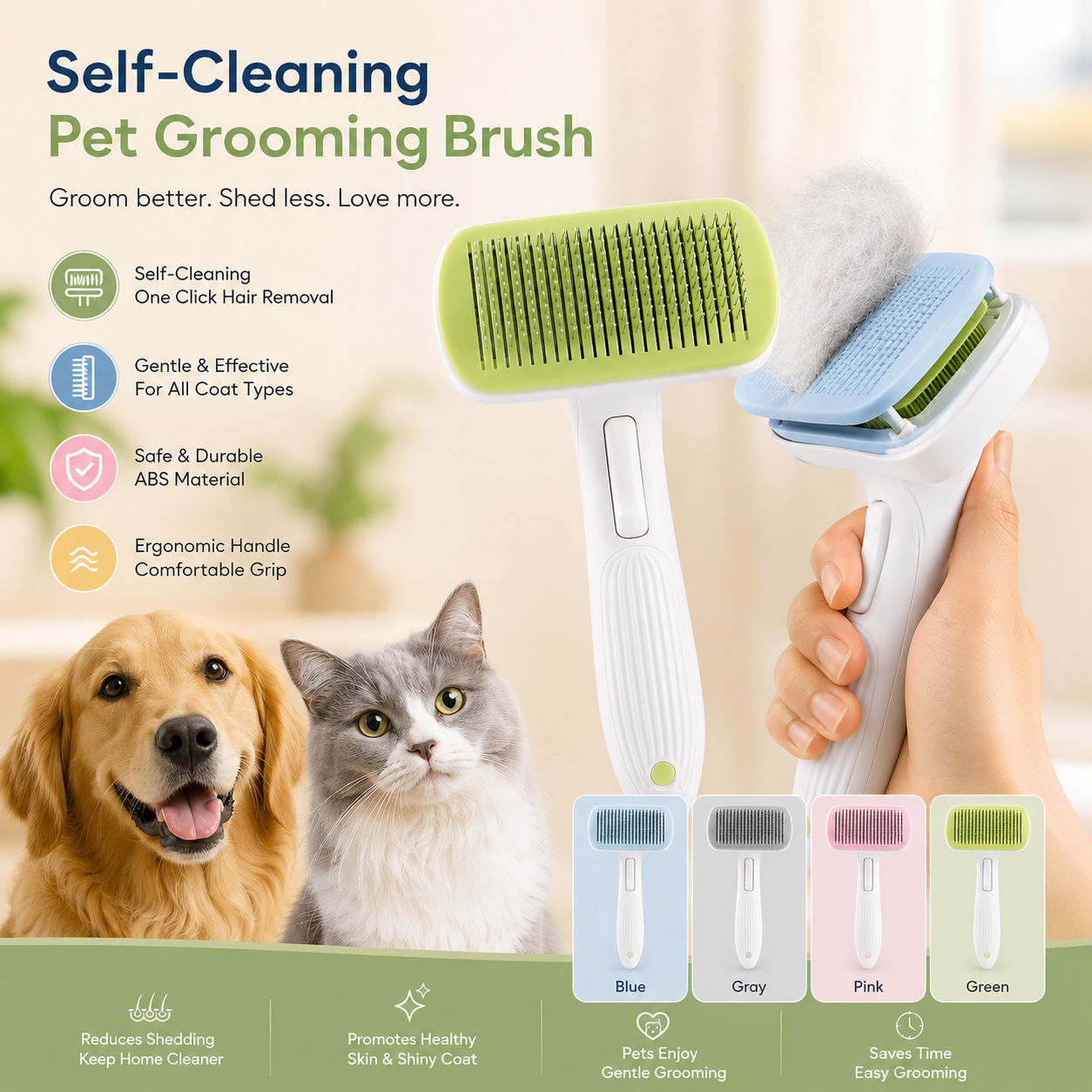 Grooming Brush For Dogs And Cats