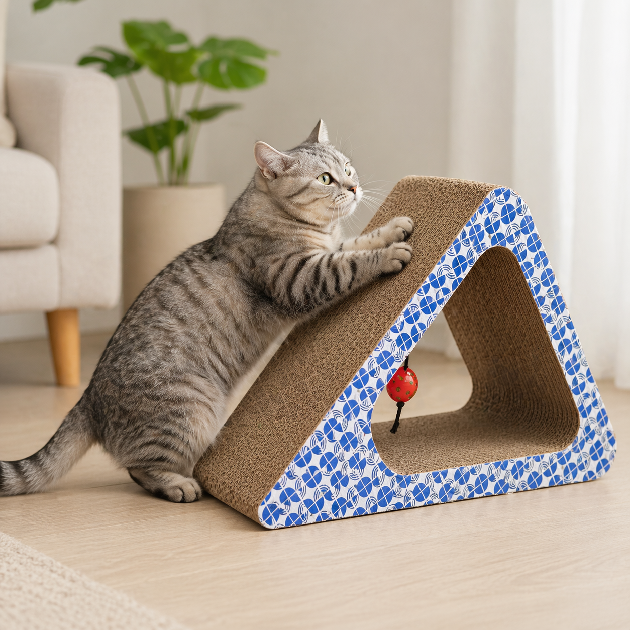 Kitty Claws Corrugated Cat Scratcher Toy
